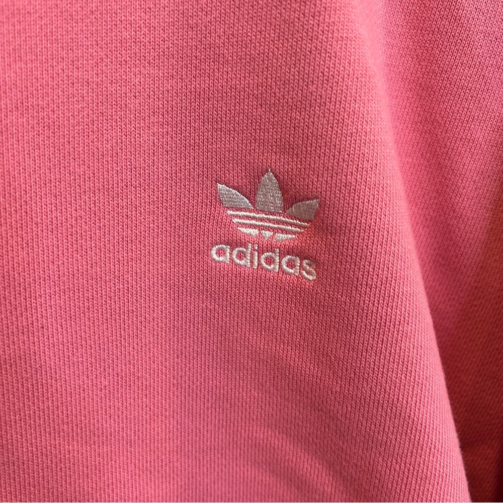 Adidas Originals Adicolor Classics Oversized Sweatshirt China Pink Cropped - Picture 2 of 6